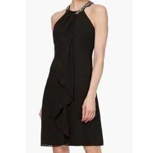 S.L. Fashions Women's Jewel Halter Neckline Cocktail, Wedding Guest, Perfect Par